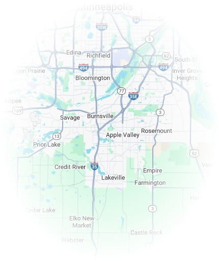 South Twin Cities service area map