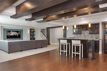 Featured basement finishing