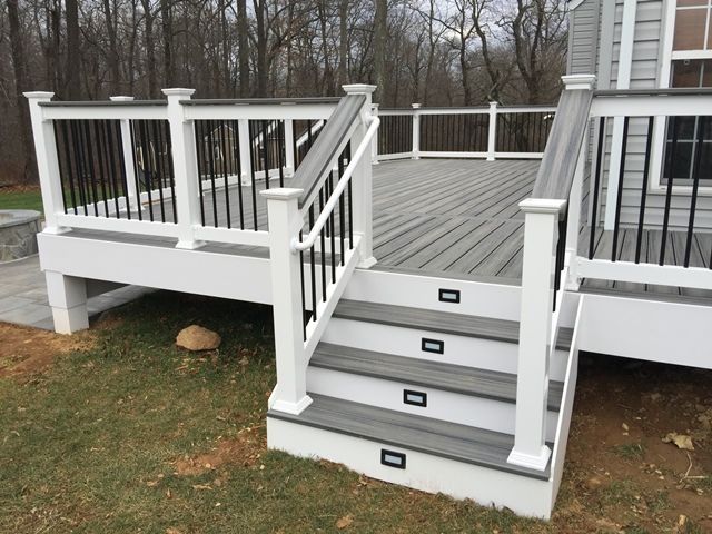 Exterior deck with stairs
