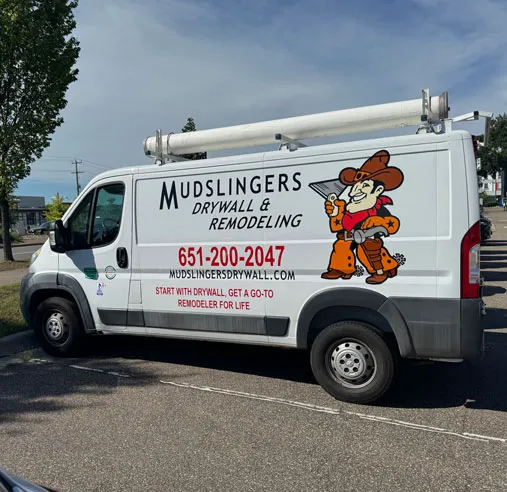 Mudslingers Drywall showroom with material samples
